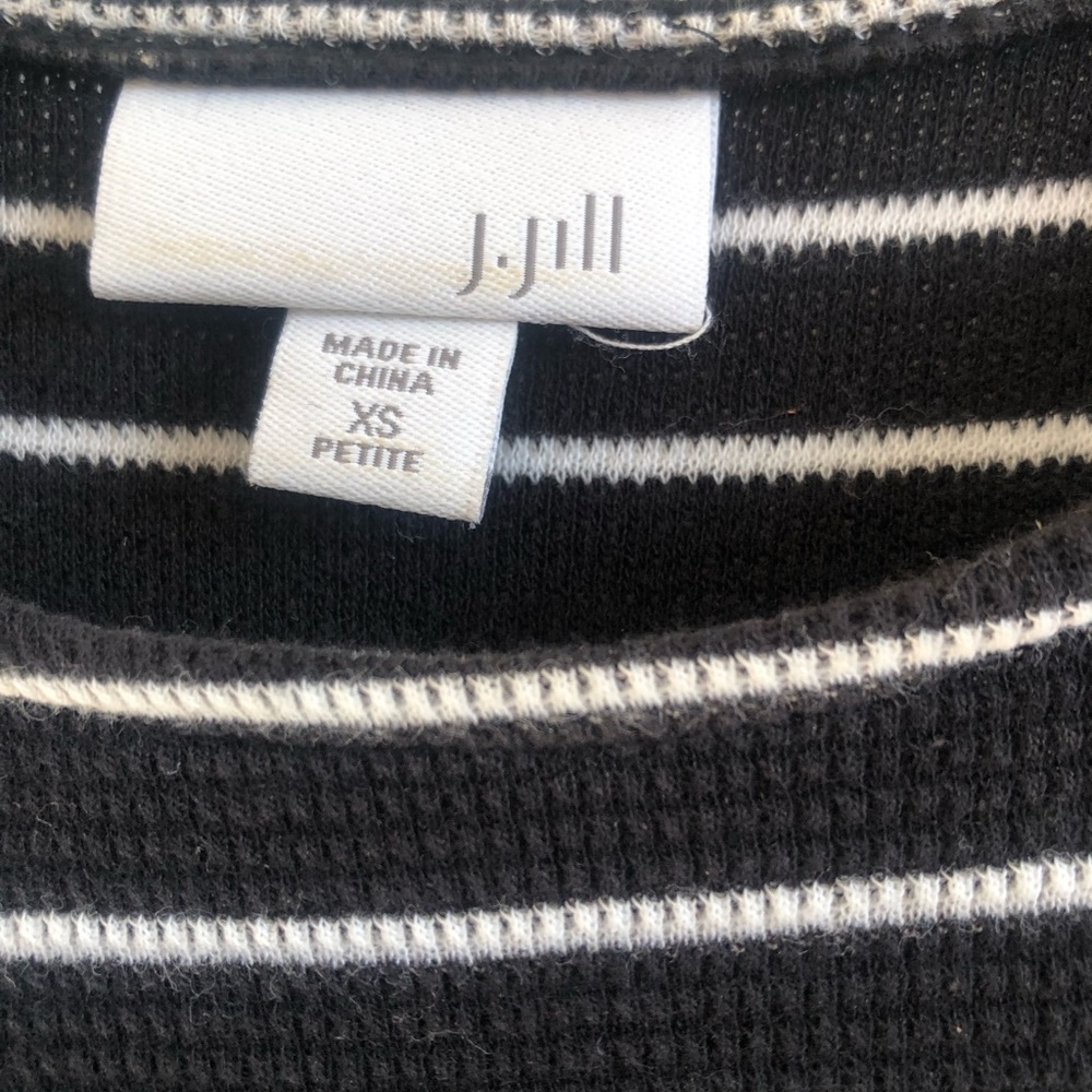 J Jill Striped Black and White Striped Dress - Picture 5 of 5